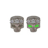 Glowing 3 Diamond Skull (Green)