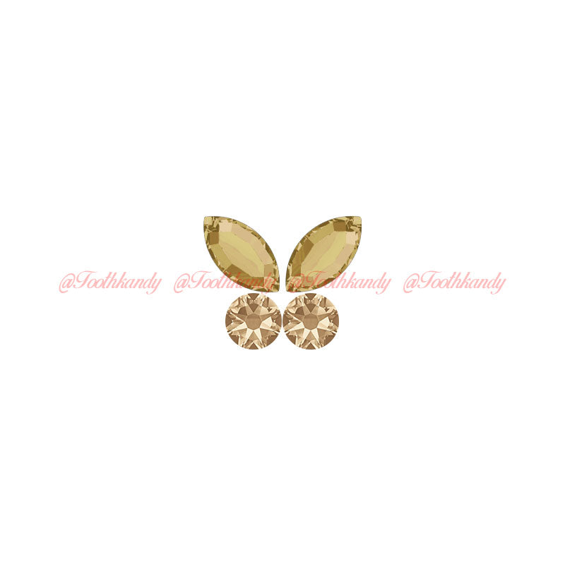 Big Golden Shadow Crystal Butterfly Kit SS 7