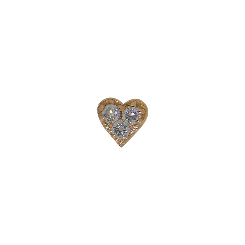 Heart with 3 VVS Diamond