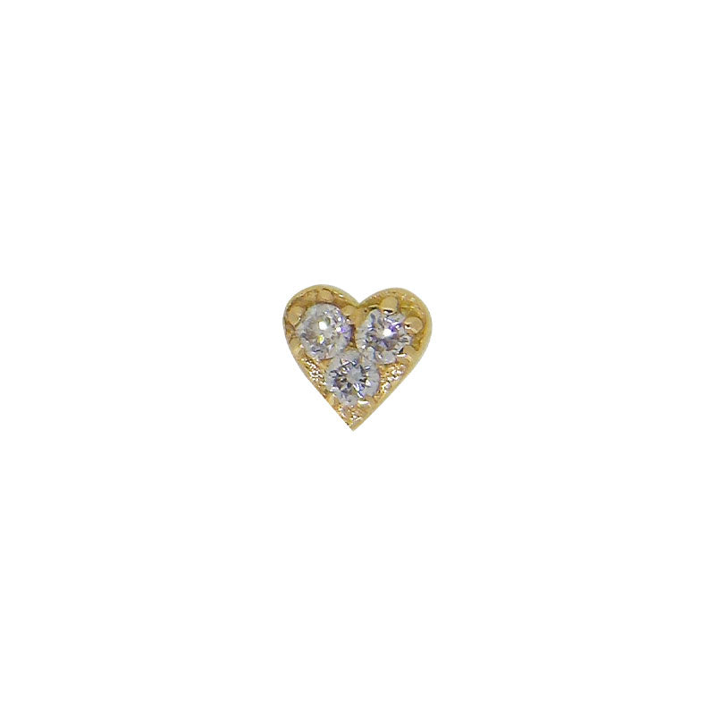 Heart with 3 VVS Diamond
