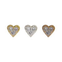 Heart with 3 VVS Diamond