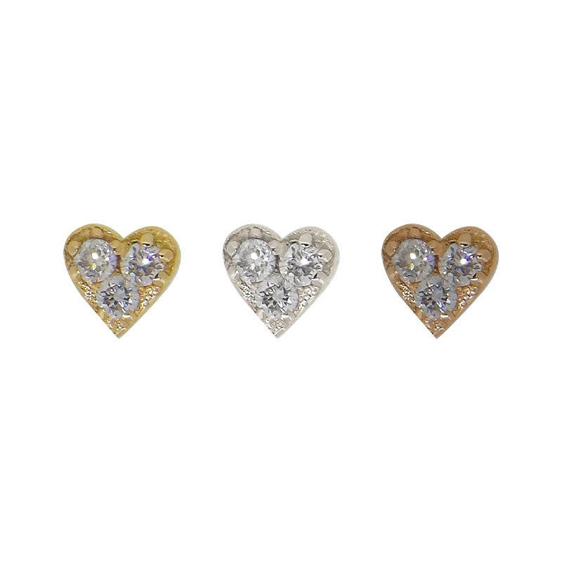 Heart with 3 VVS Diamond