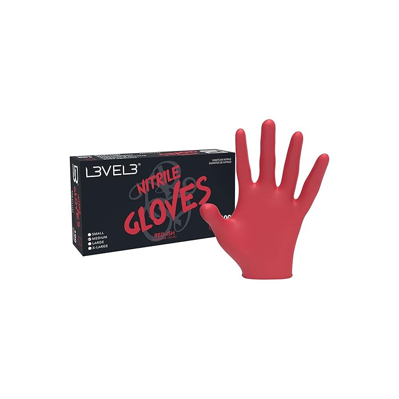 Level 3 Professional Nitrile Gloves (RED)