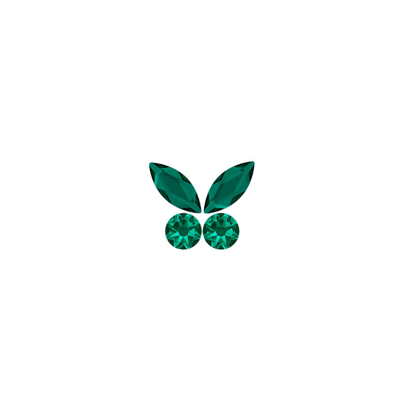 Small Emerald Crystal Butterfly Kit SS 5