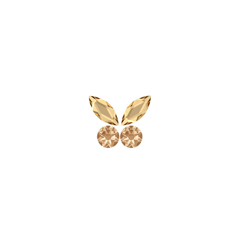 Small Golden Shadow Crystal Butterfly Kit SS 5
