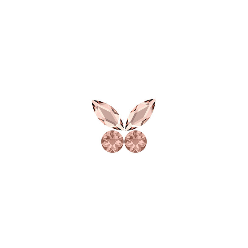 Small Vintage Rose Crystal Butterfly Kit SS 5