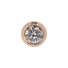 .02CT VVS Clarity Diamond in a Gold Bezel