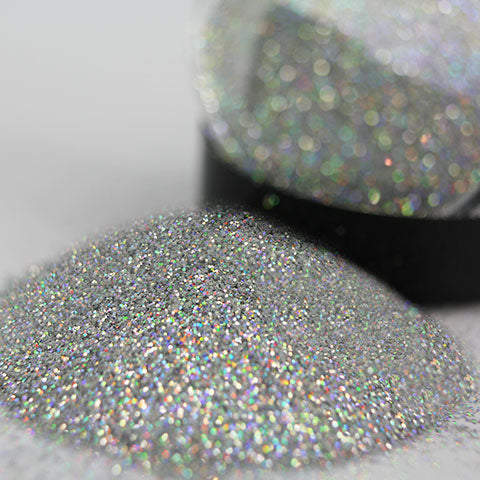 White Gold Glitter Jar