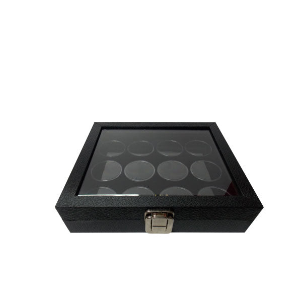 Small 12 Jar Display Case with Lock