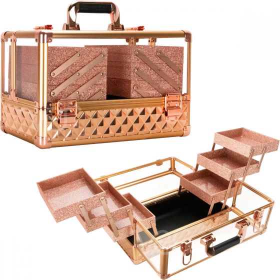 Rose Gold Acrylic Case in Diamond Pattern