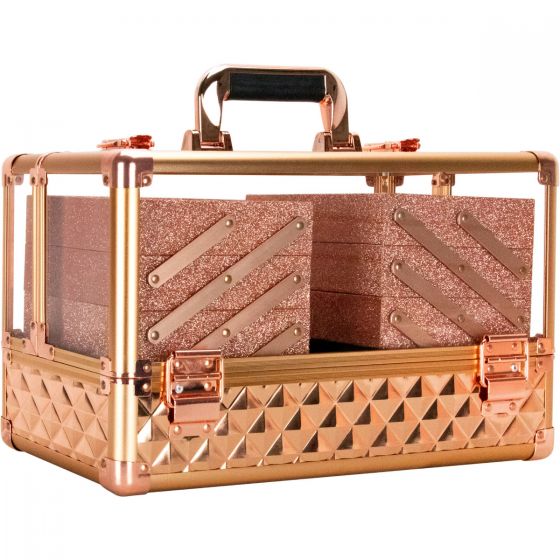 Rose Gold Acrylic Case in Diamond Pattern