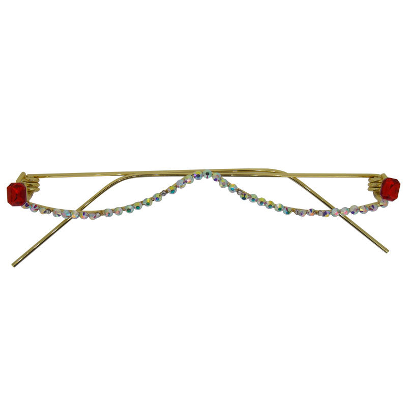 Gold AB frame with red gem