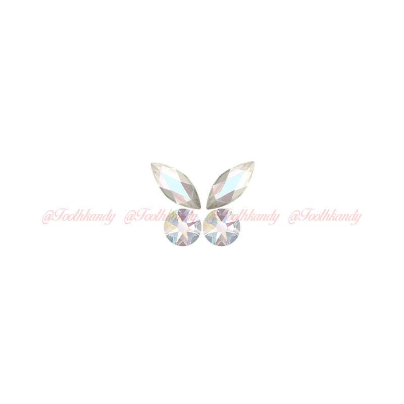Small Crystal AB Butterfly Kit SS 5