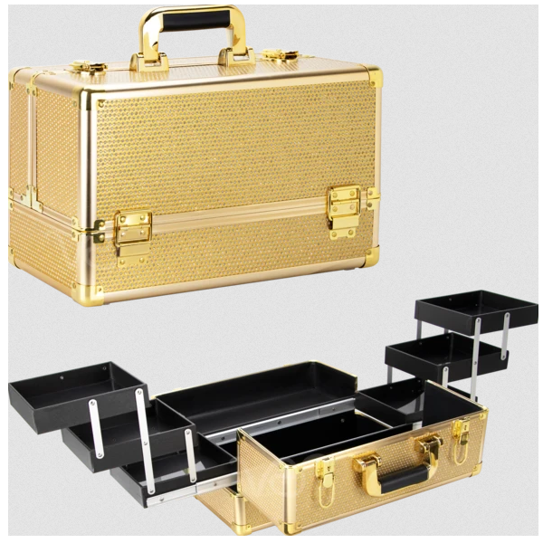Gold Embedded Krystal Bling Tooth Fairy Case
