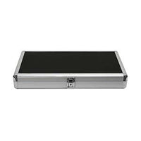 Glass Top Chrome Jewelry Case with 24 Jar Insert